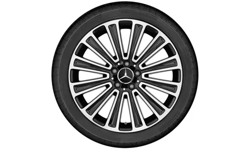 Колесный диск 8J×19 ET38 для Mercedes-Benz GLC 253, передняя и задняя оси, черный, с алмазной проточкой, 12 спиц — фото 4