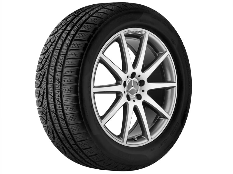 Колесный диск AMG 9J×19 ET18 для Mercedes-Benz GLC 253, задняя ось, титаново-серый, с алмазной проточкой, 10 спиц — фото 3