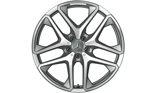 Колесный диск AMG 9,5J×20 ET30 для Mercedes-Benz GLC 253, передняя ось, титаново-серый, 5 двойных спиц — фото 1