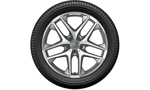 Колесный диск AMG 9,5J×20 ET30 для Mercedes-Benz GLC 253, передняя ось, титаново-серый, 5 двойных спиц — фото 3