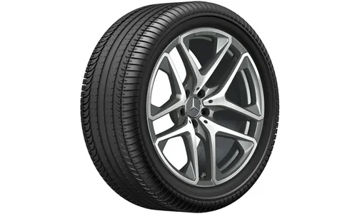 Колесный диск AMG 10J×20 ET28 для Mercedes-Benz GLC 253, задняя ось, титаново-серый, 5 двойных спиц — фото 1