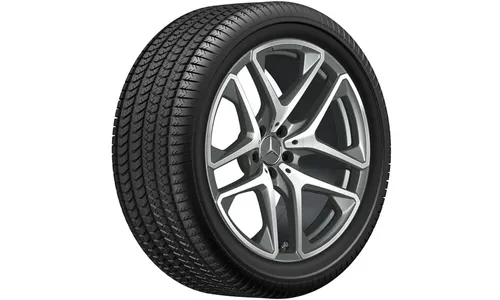 Колесный диск AMG 10J×20 ET28 для Mercedes-Benz GLC 253, задняя ось, титаново-серый, 5 двойных спиц — фото 2