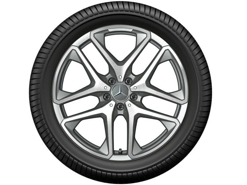 Колесный диск AMG 10J×20 ET28 для Mercedes-Benz GLC 253, задняя ось, титаново-серый, 5 двойных спиц — фото 4