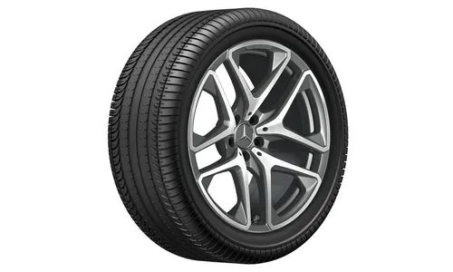 Колесный диск AMG 10J×20 ET28 для Mercedes-Benz GLC 253, задняя ось, титаново-серый, 5 двойных спиц — фото 5