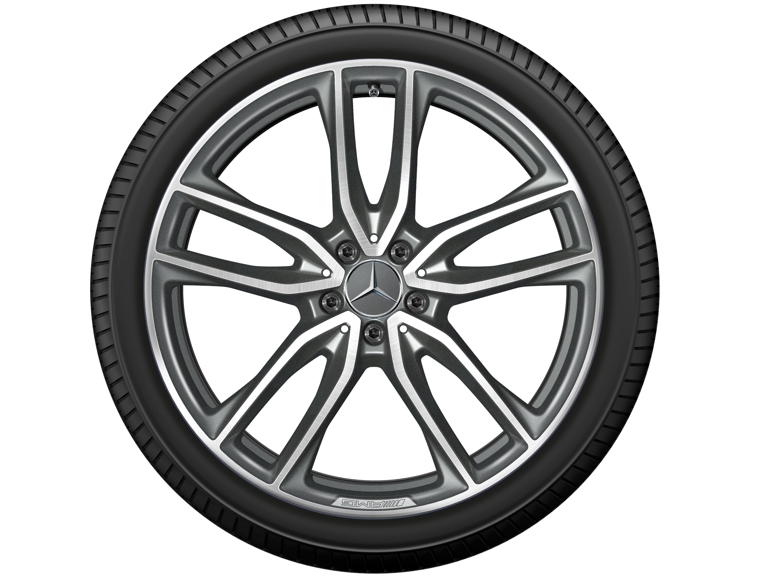 Колесный диск AMG 9,5J×21 ET30 для Mercedes-Benz GLC 253, передняя ось, титаново-серый — фото 4