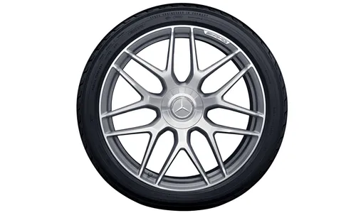 Колесный диск AMG 9,5J×21 ET30 для Mercedes-Benz GLC 253, передняя ось, титаново-серый, с алмазной проточкой — фото 2
