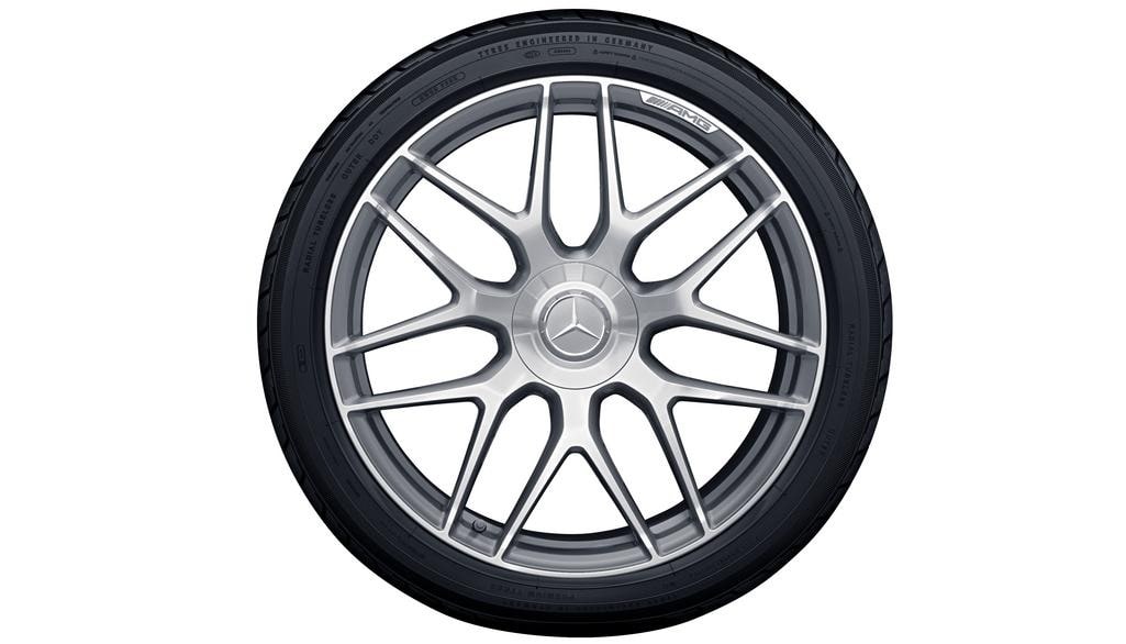 Колесный диск AMG 9,5J×21 ET30 для Mercedes-Benz GLC 253, передняя ось, титаново-серый, с алмазной проточкой — фото 3