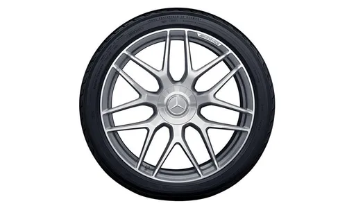 Колесный диск AMG 9,5J×21 ET30 для Mercedes-Benz GLC 253, передняя ось, титаново-серый, с алмазной проточкой — фото 3