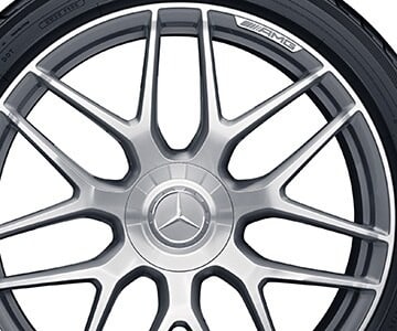 Колесный диск AMG 9,5J×21 ET30 для Mercedes-Benz GLC 253, передняя ось, титаново-серый, с алмазной проточкой — фото 4