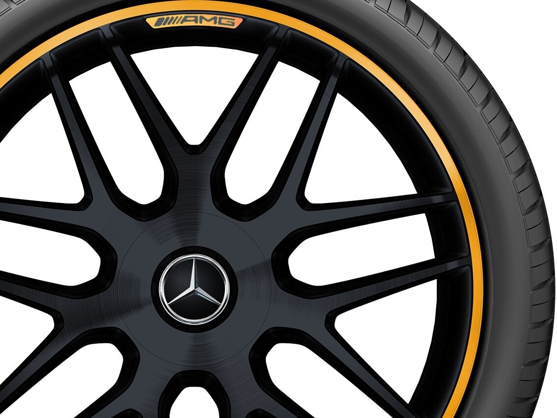 Колесный диск AMG 9,5J×21 ET30 для Mercedes-Benz GLC 253, передняя ось, черный, матовый, перекрестные спицы — фото 4