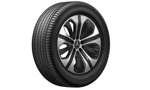 Колесный диск 8J×18 ET38 для Mercedes-Benz GLC 253, передняя и задняя оси, черный, с алмазной проточкой, 5 спиц — фото 2