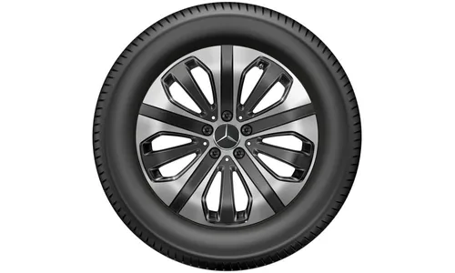 Колесный диск 8J×18 ET38 для Mercedes-Benz GLC 253, передняя и задняя оси, черный, с алмазной проточкой, 5 спиц — фото 3