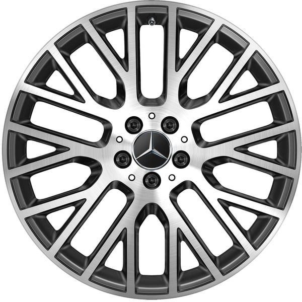 Колесный диск 8,5J×20 ET40 для Mercedes-Benz GLC 253, передняя и задняя оси, черный, с алмазной проточкой, Y-образные спицы — фото 1