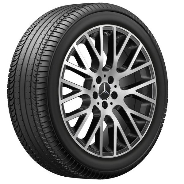 Колесный диск 8,5J×20 ET40 для Mercedes-Benz GLC 253, передняя и задняя оси, черный, с алмазной проточкой, Y-образные спицы — фото 2