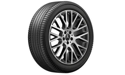 Колесный диск 8,5J×20 ET40 для Mercedes-Benz GLC 253, передняя и задняя оси, черный, с алмазной проточкой, Y-образные спицы — фото 2