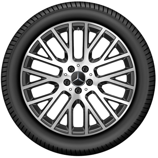 Колесный диск 8,5J×20 ET40 для Mercedes-Benz GLC 253, передняя и задняя оси, черный, с алмазной проточкой, Y-образные спицы — фото 3
