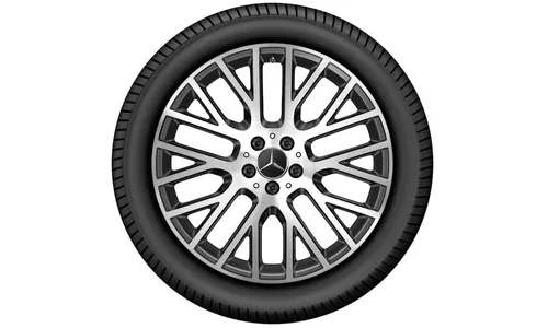 Колесный диск 8,5J×20 ET40 для Mercedes-Benz GLC 253, передняя и задняя оси, черный, с алмазной проточкой, Y-образные спицы — фото 3