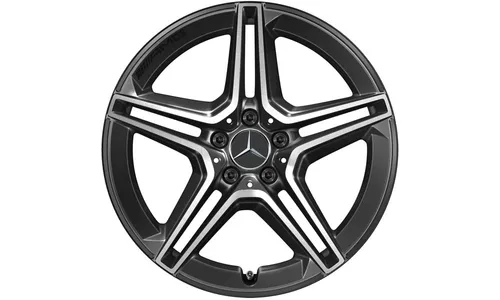 Колесный диск AMG 8J×19 ET38 для Mercedes-Benz E-Class 213 / GLC 253, передняя ось, черный, 5 двойных спиц — фото 1