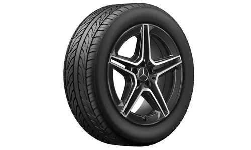 Колесный диск AMG 8J×19 ET38 для Mercedes-Benz E-Class 213 / GLC 253, передняя ось, черный, 5 двойных спиц — фото 2