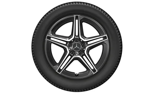Колесный диск AMG 8J×19 ET38 для Mercedes-Benz E-Class 213 / GLC 253, передняя ось, черный, 5 двойных спиц — фото 3