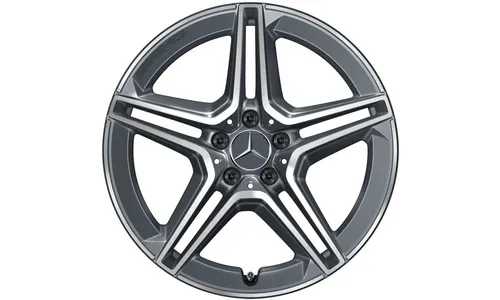 Колесный диск AMG 8J×19 ET38 для Mercedes-Benz E-Class 213 / GLC 253, передняя ось, серый Tantal, с алмазной проточкой — фото 1