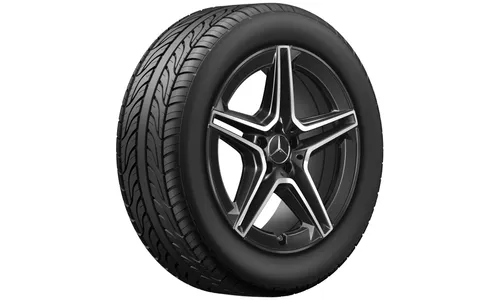 Колесный диск AMG 9J×19 ET20 для Mercedes-Benz GLC 253, задняя ось, черный, 5 двойных спиц — фото 1