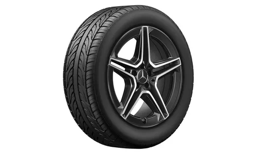 Колесный диск AMG 9J×19 ET20 для Mercedes-Benz GLC 253, задняя ось, черный, 5 двойных спиц — фото 2