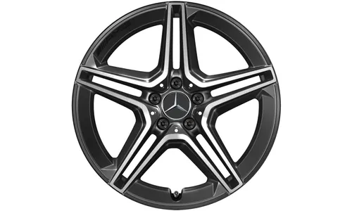 Колесный диск AMG 9J×19 ET20 для Mercedes-Benz GLC 253, задняя ось, черный, 5 двойных спиц — фото 3