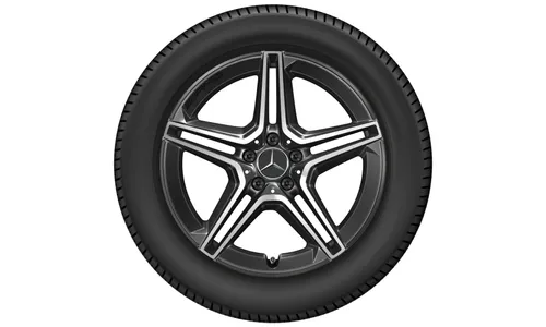 Колесный диск AMG 9J×19 ET20 для Mercedes-Benz GLC 253, задняя ось, черный, 5 двойных спиц — фото 4