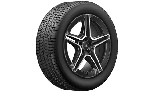 Колесный диск AMG 9J×19 ET20 для Mercedes-Benz GLC 253, задняя ось, черный, 5 двойных спиц — фото 5