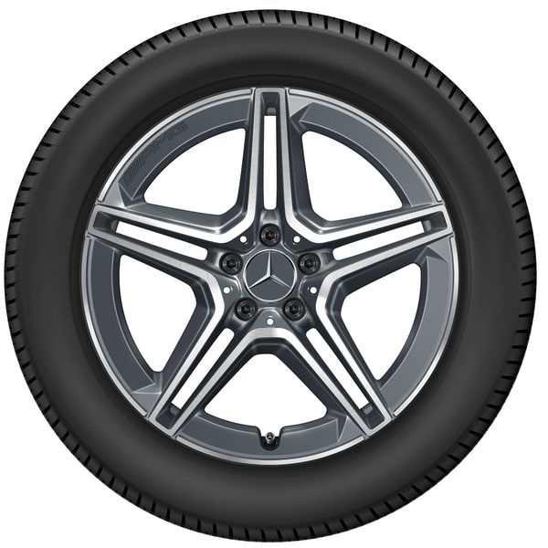 Колесный диск AMG 9J×19 ET20 для Mercedes-Benz GLC 253, задняя ось, серый Tantal, с алмазной проточкой — фото 3