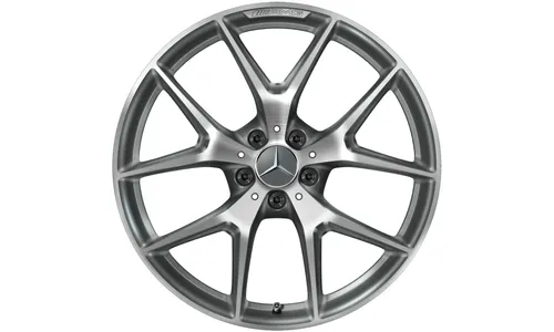 Колесный диск AMG 8,5J×20 ET40 для Mercedes-Benz GLC 253, передняя ось, титаново-серый, перекрестные спицы — фото 1
