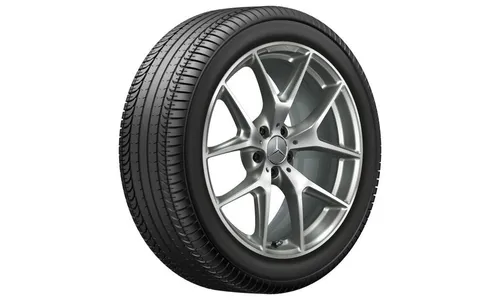 Колесный диск AMG 9,5J×20 ET22 для Mercedes-Benz GLC 253, задняя ось, титаново-серый, перекрестные спицы — фото 2