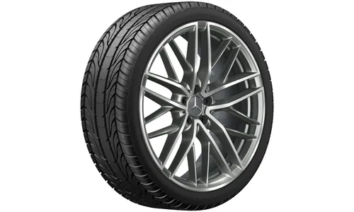 Колесный диск AMG 8,5J×21 ET40 для Mercedes-Benz GLC 253, передняя ось, титаново-серый, с алмазной проточкой, 5 двойных спиц — фото 1