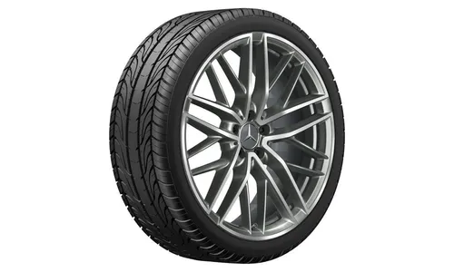 Колесный диск AMG 8,5J×21 ET40 для Mercedes-Benz GLC 253, передняя ось, титаново-серый, с алмазной проточкой, 5 двойных спиц — фото 4