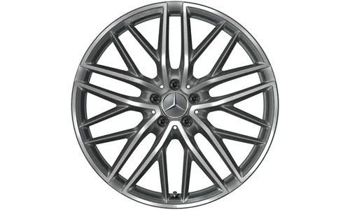 Колесный диск AMG 8,5J×21 ET40 для Mercedes-Benz GLC 253, передняя ось, титаново-серый, с алмазной проточкой, 5 двойных спиц — фото 5
