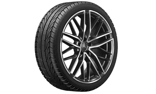 Колесный диск AMG 8,5J×21 ET40 для Mercedes-Benz GLC 253, передняя ось, черный, 5 двойных спиц — фото 2
