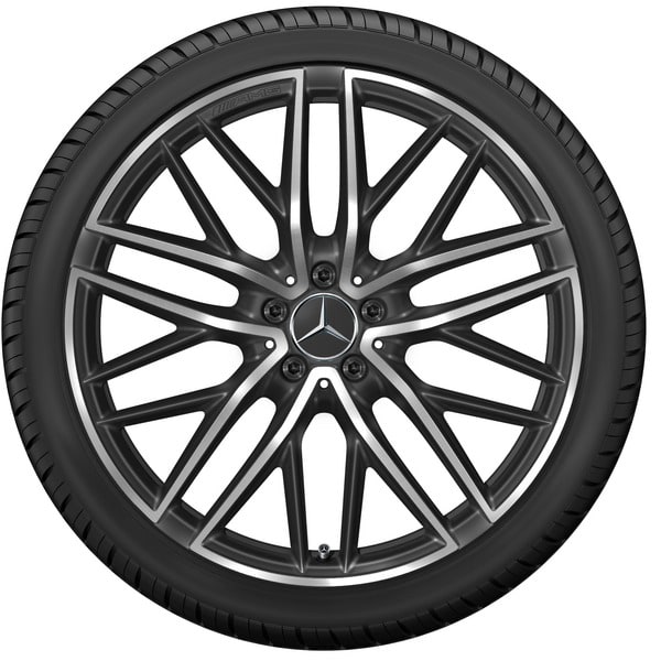 Колесный диск AMG 8,5J×21 ET40 для Mercedes-Benz GLC 253, передняя ось, черный, 5 двойных спиц — фото 3