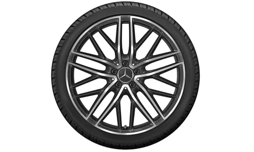 Колесный диск AMG 8,5J×21 ET40 для Mercedes-Benz GLC 253, передняя ось, черный, 5 двойных спиц — фото 3