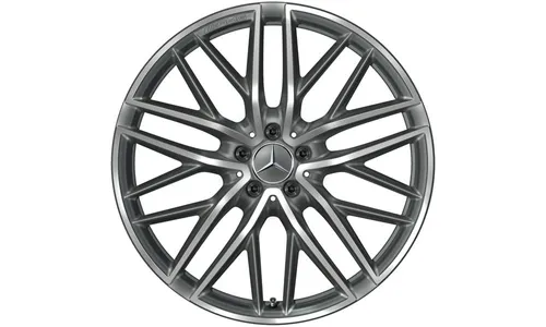 Колесный диск AMG 9,5J×21 ET22 для Mercedes-Benz GLC 253, задняя ось, титаново-серый, с алмазной проточкой — фото 1
