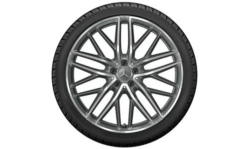 Колесный диск AMG 9,5J×21 ET22 для Mercedes-Benz GLC 253, задняя ось, титаново-серый, с алмазной проточкой — фото 3