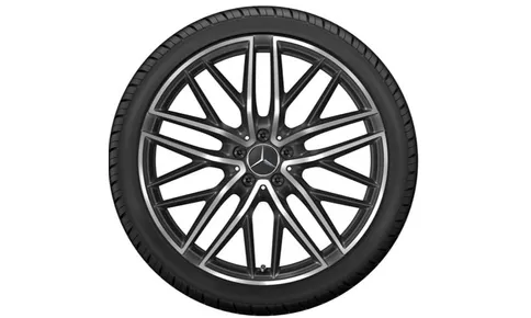 Колесный диск AMG 9,5J×21 ET22 для Mercedes-Benz GLC 253, задняя ось, черный, 5 двойных спиц — фото 2