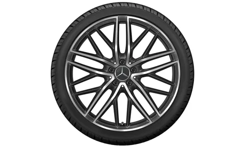 Колесный диск AMG 9,5J×21 ET22 для Mercedes-Benz GLC 253, задняя ось, черный, 5 двойных спиц — фото 3