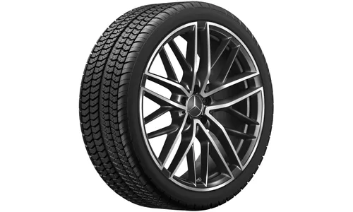 Колесный диск AMG 9,5J×21 ET22 для Mercedes-Benz GLC 253, задняя ось, черный, 5 двойных спиц — фото 4