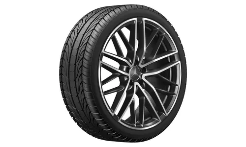 Колесный диск AMG 9,5J×21 ET22 для Mercedes-Benz GLC 253, задняя ось, черный, 5 двойных спиц — фото 5