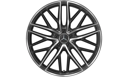 Колесный диск AMG 9,5J×21 ET22 для Mercedes-Benz GLC 253, задняя ось, черный, 5 двойных спиц — фото 6