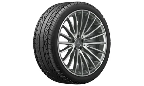 Колесный диск AMG 9,5J×21 ET30 для Mercedes-Benz GLC 253, передняя ось, титаново-серый, с алмазной проточкой, многоспицевый — фото 2