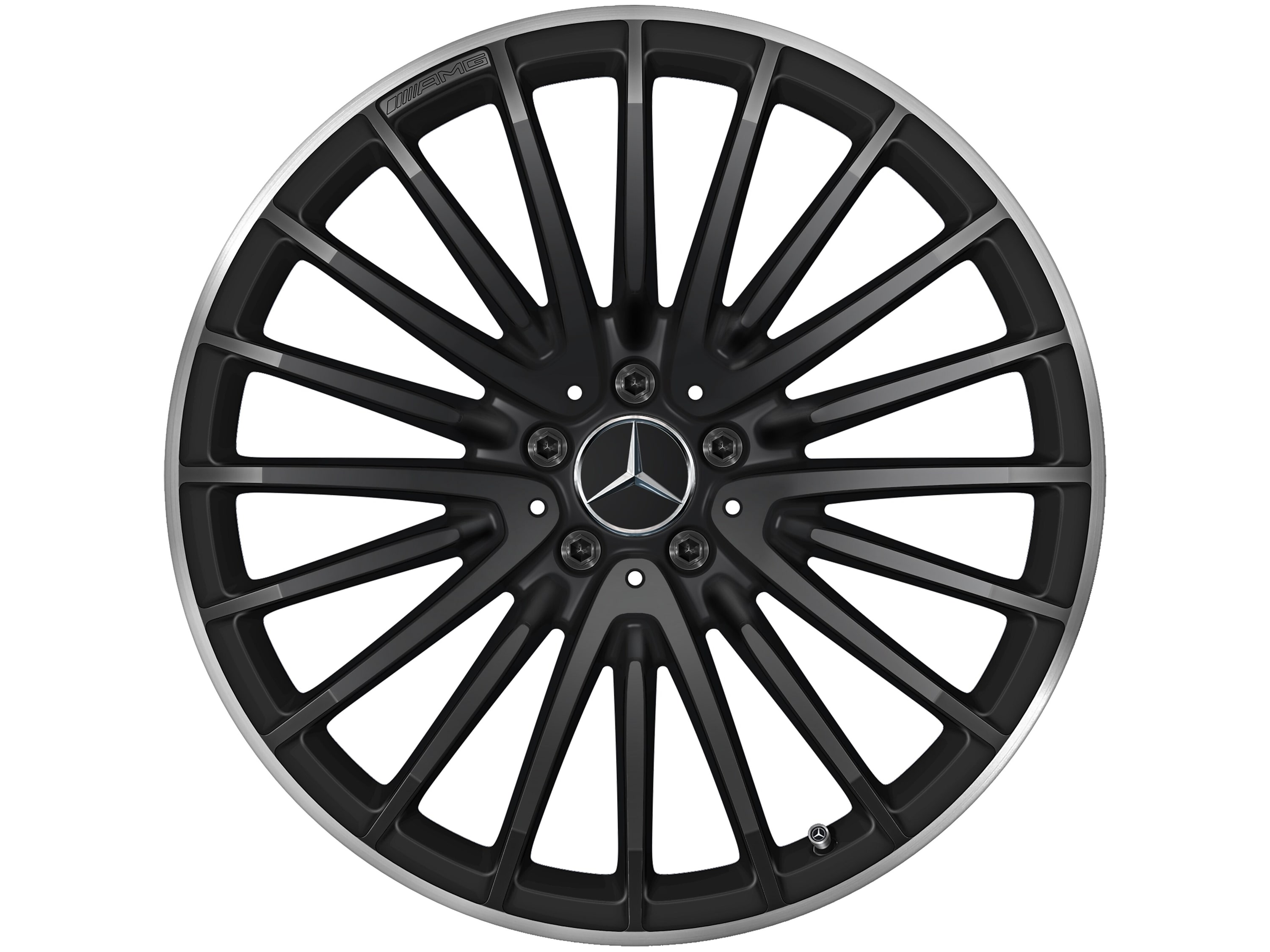 Колесный диск AMG 9,5J×21 ET30 для Mercedes-Benz GLC 253, передняя ось, черный, матовый — фото 3