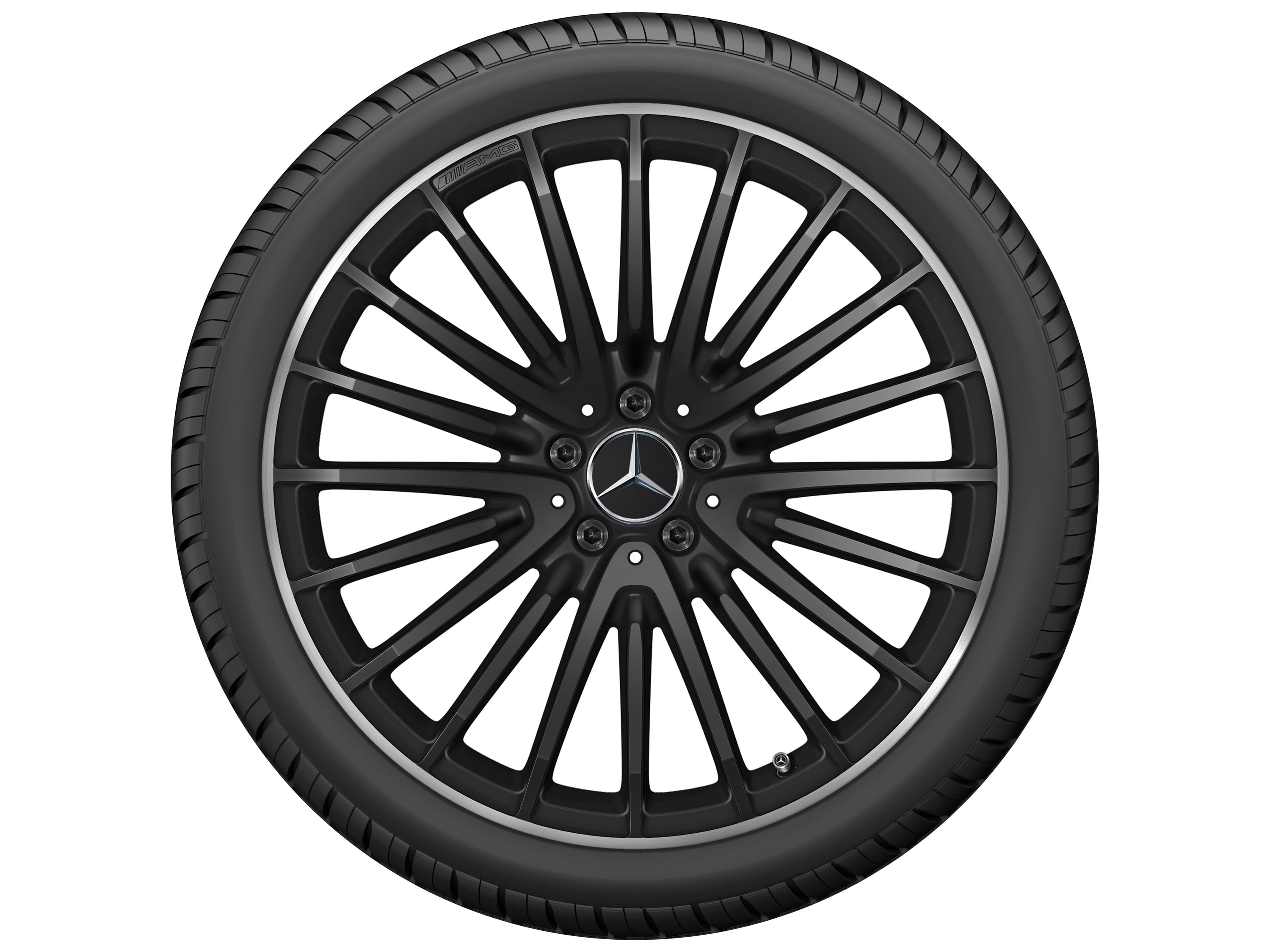 Колесный диск AMG 9,5J×21 ET30 для Mercedes-Benz GLC 253, передняя ось, черный, матовый — фото 4
