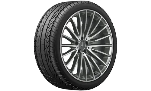 Колесный диск AMG 10J×21 ET28 для Mercedes-Benz GLC 253, задняя ось, титаново-серый, с алмазной проточкой, многоспицевый — фото 1